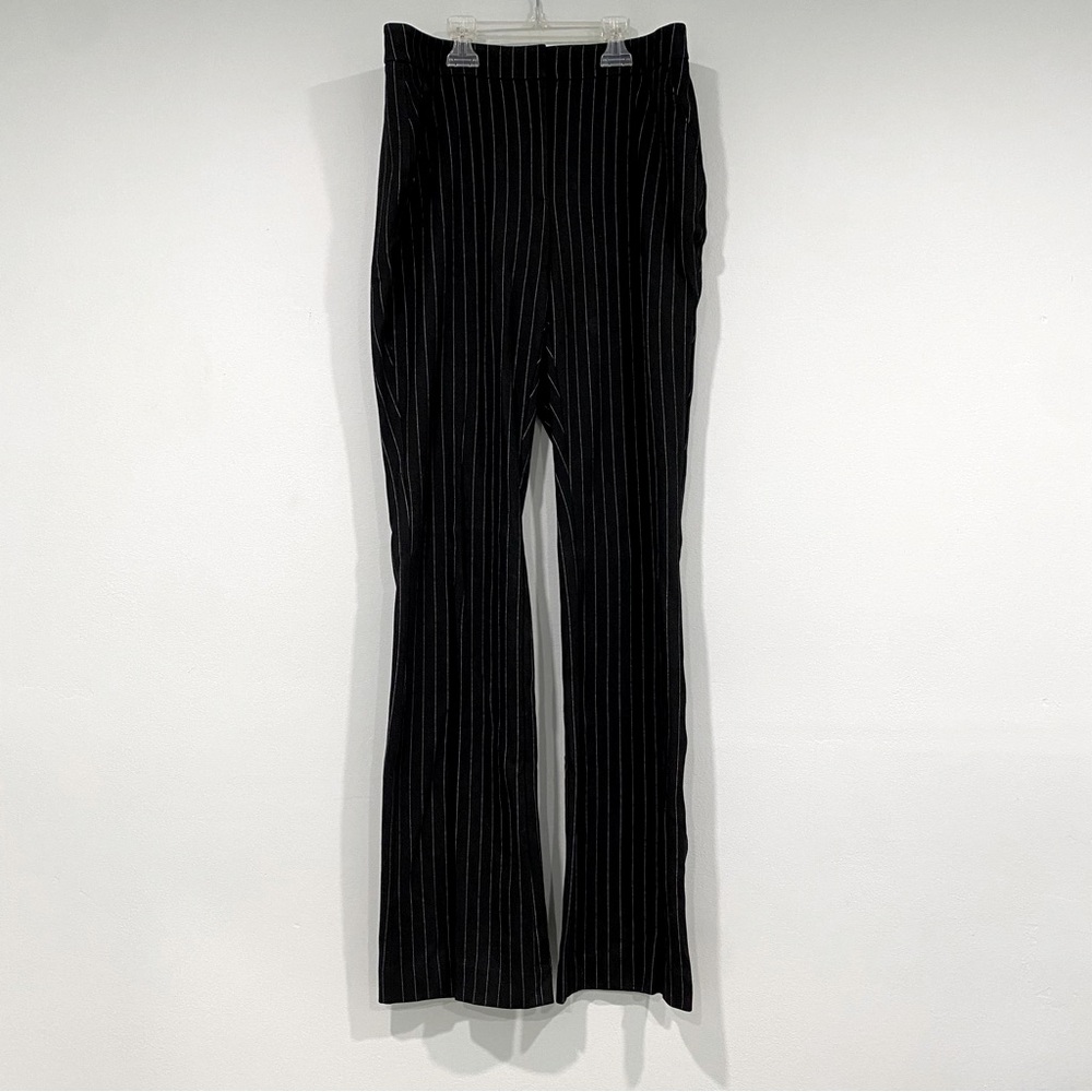 White House Black Market The Slim Pinstripe Pant Black White Size 4